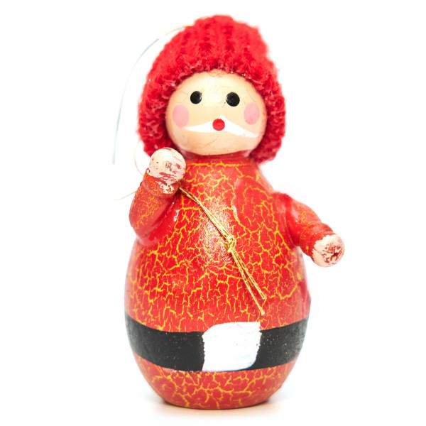 Набір ялинкових іграшок - дерев'яні фігурки, 6 шт, 14x14 см, різнокольоровий, дерево (060153)