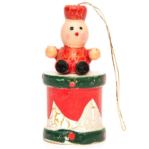 Набір ялинкових іграшок - дерев'яні фігурки, 6 шт, 14x14 см, різнокольоровий, дерево (060153)