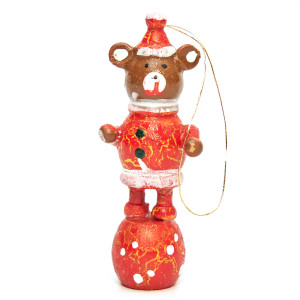 Набір ялинкових іграшок - дерев'яні фігурки, 6 шт, 14x14 см, різнокольоровий, дерево (060153)