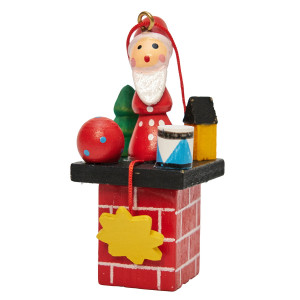 Набір ялинкових іграшок - дерев'яні фігурки, 3 шт, 16x9 см, різнокольоровий, дерево (060337)