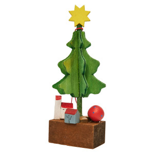 Набір ялинкових іграшок - дерев'яні фігурки, 6 шт, 19x17 см, різнокольоровий, дерево (060436)