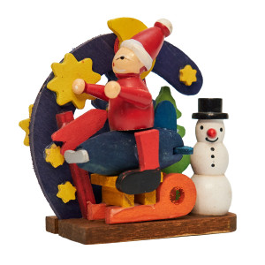 Набір ялинкових іграшок - дерев'яні фігурки, 6 шт, 19x17 см, різнокольоровий, дерево (060436)