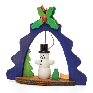 Набір ялинкових іграшок - дерев'яні фігурки, 6 шт, 19x17 см, різнокольоровий, дерево (060436)