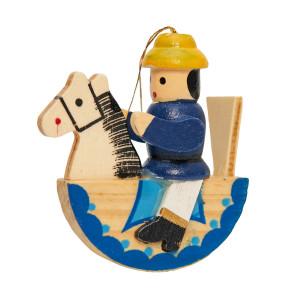 Набір новорічних іграшок - дерев'яні фігурки, 4 шт, 12x12 см, різнокольоровий, дерево (060726)