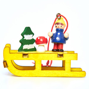 Набір новорічних іграшок - дерев'яні фігурки, 4 шт, 13x12 см, різнокольоровий, дерево (061181)