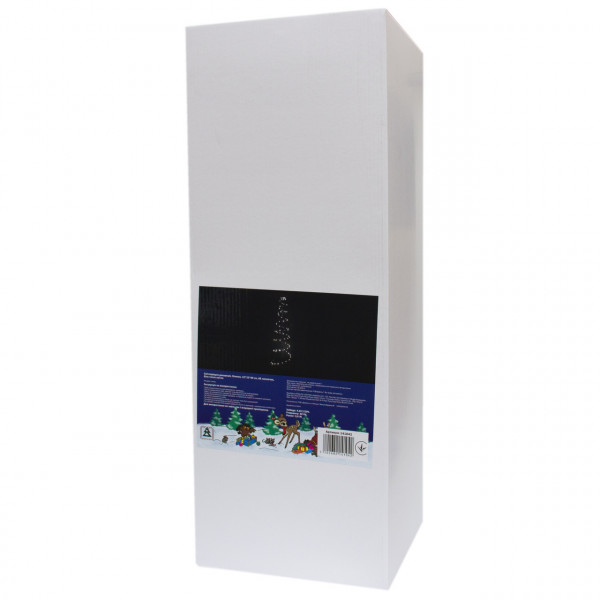 Світлодіодна декорація - Ялинка, 60x22x22 см, 80л, чорний, теплий білий, метал, IP44 (141042)