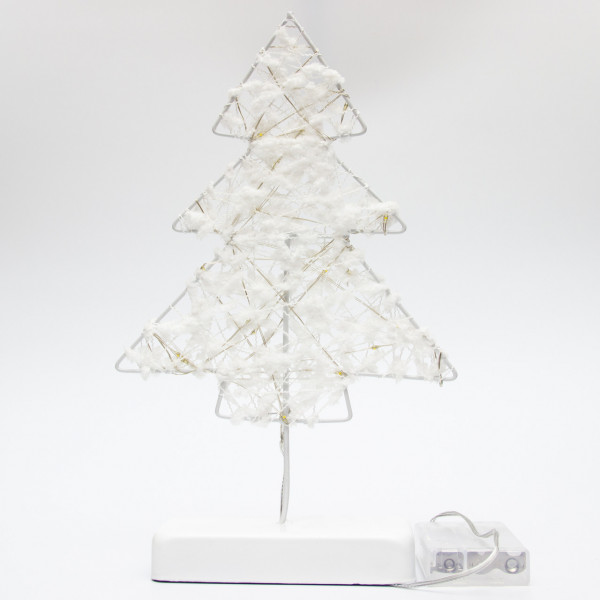 Світлодіодна декорація - Ялинка на підставці, 17,7x6x30 см, 20л, білий, теплий білий, IP20 (141097)