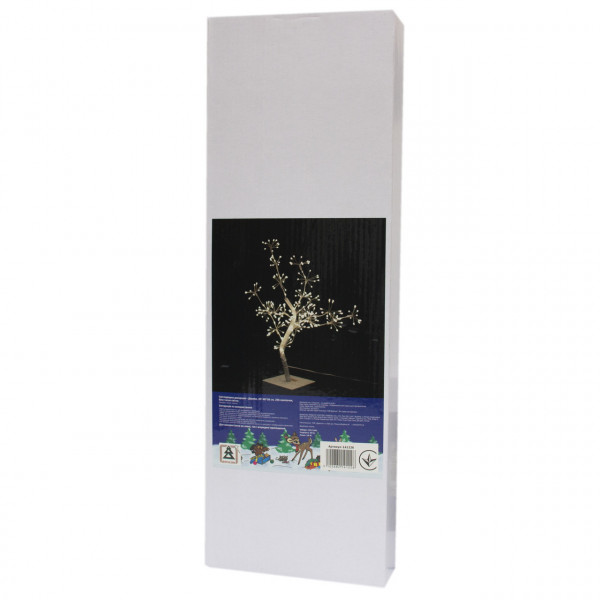 Світлодіодна декорація - дерево на підставці, 45x48x50 см, 256л, білий, теплий білий, IP44 (141226)