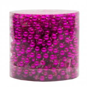 Намисто на ялинку, пластик 5 мм/6 м, фіолетовий (250058)