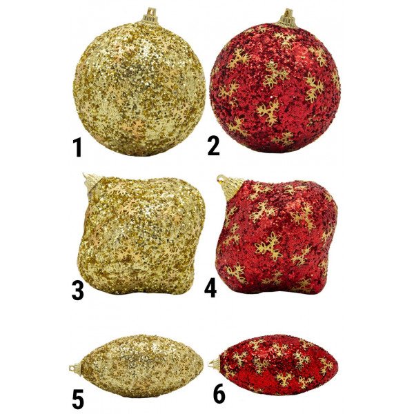 Ялинкова іграшка - куля, D 8,5 см, золотиста, пінопласт, пластик (661480-1)