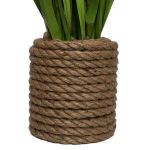 Штучна рослина Живокіст з травою у горшку, 75 см, білий, пластик, тканина (130498)