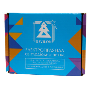 Світлодіодна гірлянда-нитка з павер банком, 10 м, 100 л, теплий білий, IP20 , Роса (720568)