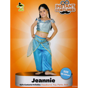 Дитячий карнавальний костюм принцеси Дженні, зріст 110-120 см, блакитний, віскоза та поліестер (CC004B)