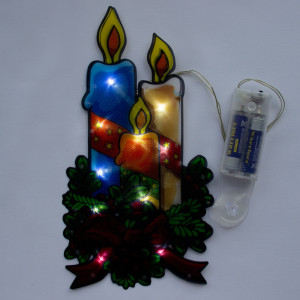 Світлодіодна декорація - Свічка, 25x13,5 см, 10л, пластик, IP20 (640294)