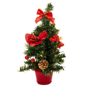 Ялинка прикрашена, 30 см, червона (470921-2)