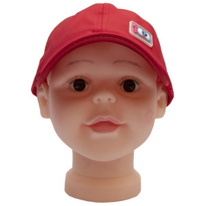 Кепка дитяча з емблемою, червоний, 54 см, 3-6 років, бавовна (517908)