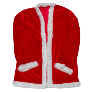 Карнавальний костюм  Санта Клаус (Дід Мороз)  для дорослого 180см, вельвет, червоний з білим (462414)