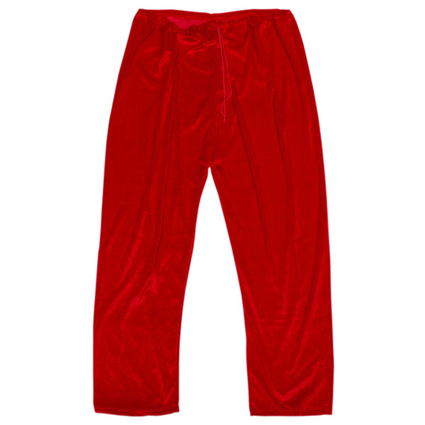 Карнавальний костюм  Санта Клаус (Дід Мороз)  для дорослого 180см, вельвет, червоний з білим (462414)