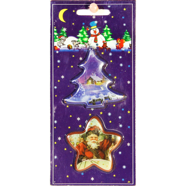 Набір новорічних магнітів ялинка та зірка, 2 шт (441198-3)