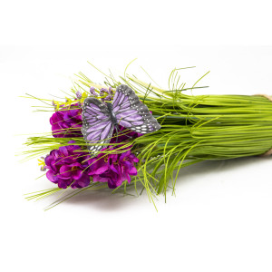 Штучні квіти сніп, 32,5 см, лілового кольору (130047)