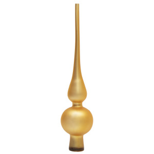 Набір ялинкових іграшок - кулі з верхівкою, 19 шт, D5-6 см, золотистий, мікс, скло (390212-2)