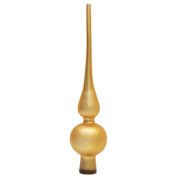 Набір ялинкових іграшок - кулі з верхівкою, 19 шт, D5-6 см, золотистий, мікс, скло (390212-2)