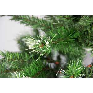 Ялинка штучна із засніженими голками, 120 см, пластикова ніжка, ялинка, зелений, ПВХ (100163)