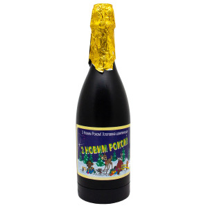 Хлопавка пневматична - шампанське З НОВИМ РОКОМ, 30 см, різнокольорові фігурки з фольги (400492-2)