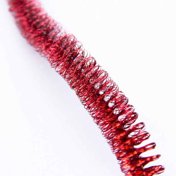 Новорічна прикраса - мішура, 700x2 см, ПВХ, червона (ГВС-20/7-3)