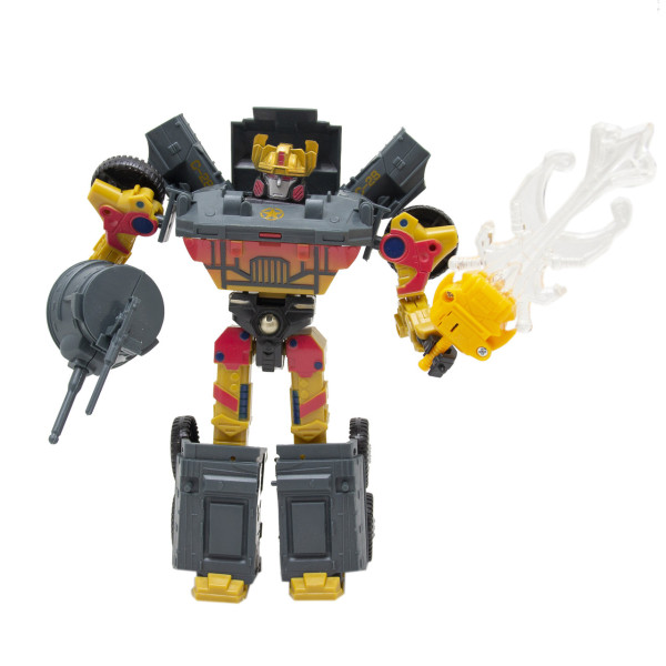 Набір армійських роботів трансформерів зі світловим мечем, золотисто-чорний (3929-2)