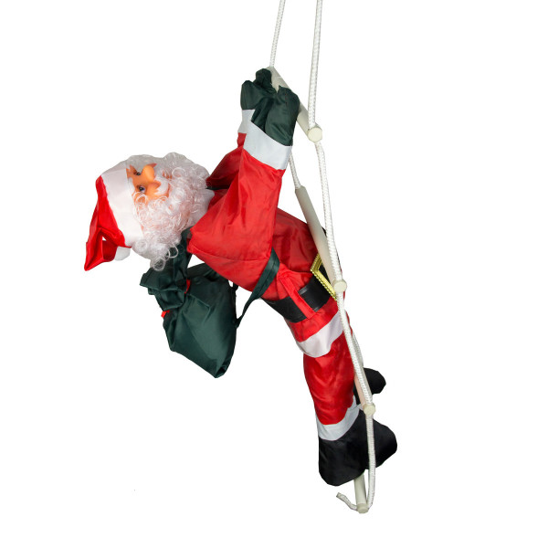 Вуличний декор Санта (Дід Мороз) 60 см, на драбині 0,9 м (810078)
