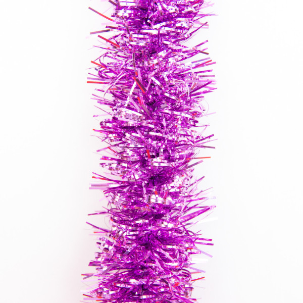 Новорічна прикраса - мішура, 200x6 см, ПВХ, фіолетовий (ГСС-60/2-6)