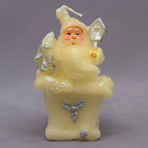 Свічка - Санта (Дід Мороз), 6,5x4x10 см, бежевий, парафін (442966-2)