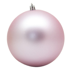 Ялинкова іграшка - куля, D12 см, матова, рожева, пластик (891084)