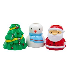 Набір калейдоскопів Aohua - ялинка, сніговик, Санта (Дід Мороз), 4,7 см, пластик (9006A-1)