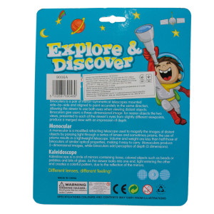 Набір калейдоскопів Aohua - ялинка, сніговик, Санта (Дід Мороз), 4,7 см, пластик (9006A-1)