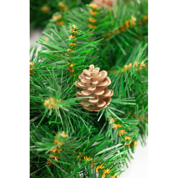 Вінок з шишками, 45 см, зелений (МВНШ-45/1)