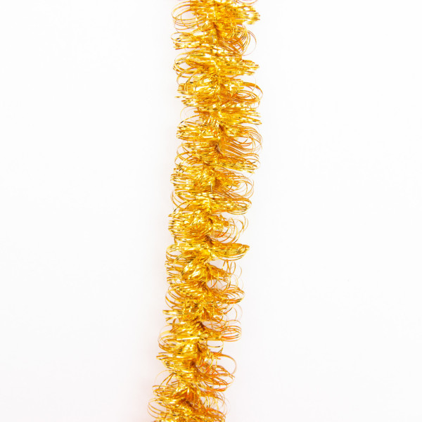 Новорічна прикраса - мішура, 200x4 см, ПВХ, золотиста (ГВС-40/2-2)