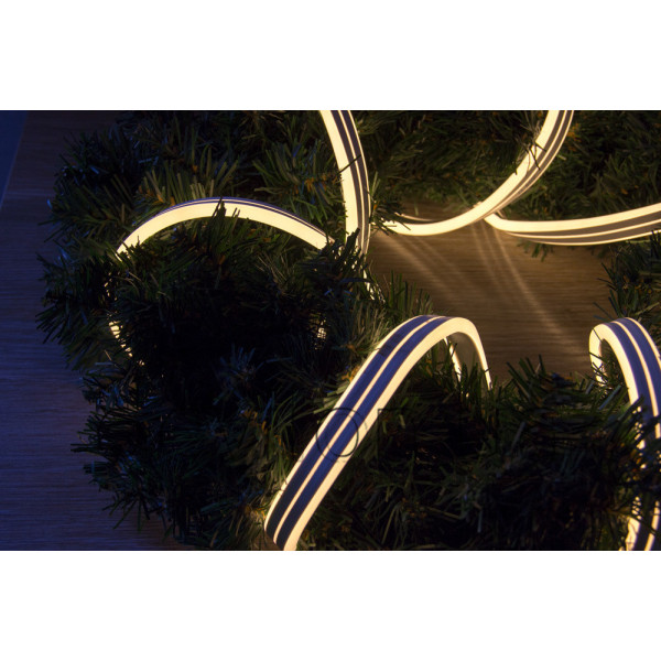 Неонова світлодіодна гірлянда-трубка SMD2835 LED, 5 м, теплий білий, кріплення, IP20 (950101)