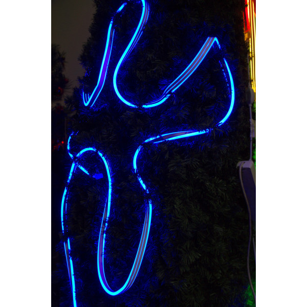 Неонова світлодіодна гірлянда-трубка SMD2835 LED, 3 м, синій, кріплення, IP20 (950033)