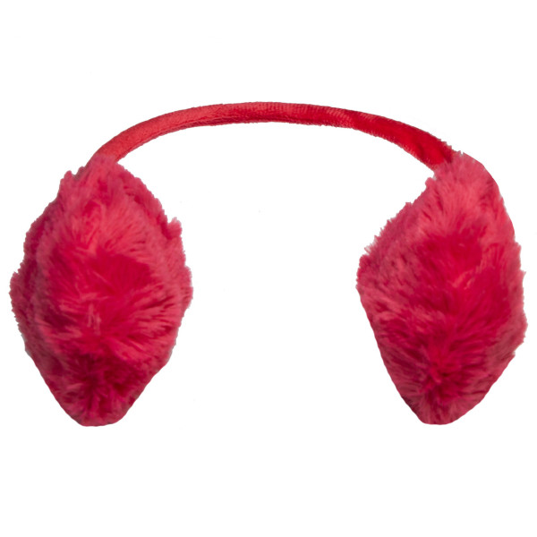 Хутряні навушники дитячі, теплі з еко хутра, 13x11.5x10,5 см, рожеві (240172)