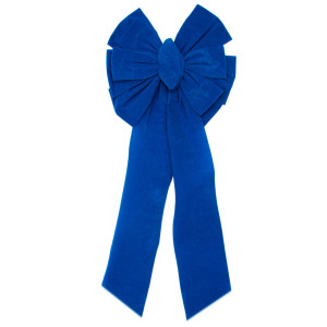 Ялинкова прикраса - бантик, 1 шт, 30x10 см, синій, текстиль (471058-4)