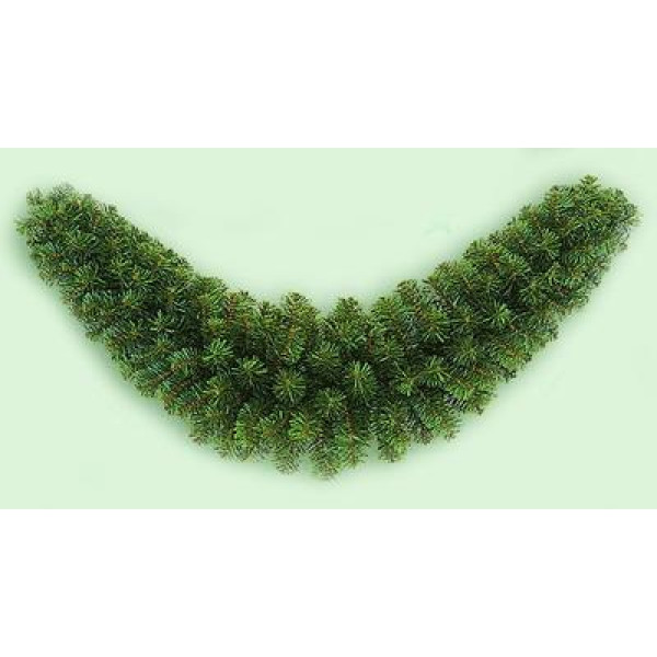 Гірлянда штучна хвойна, густа закруглена, зелений, 120 см довжина, 35 см діаметр, ПВХ (МГГ-120/V)