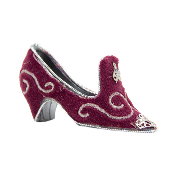 Новорічна ялинкова іграшка - фігурка Туфелька, 10,5 см, червоний, пластик (430192)