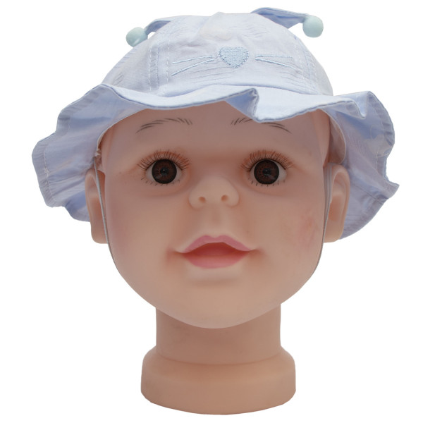 Панама дитяча з бантиком, світло-фіолетовий, 48 см, 1-3 років, бавовна (517359)