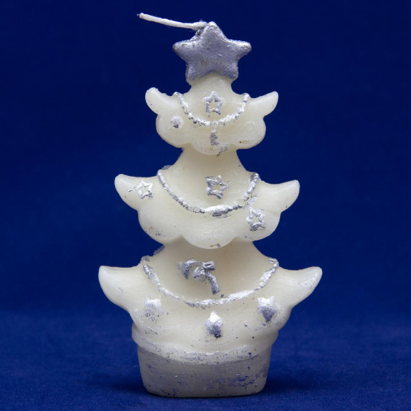 Свічка - Ялинка, 10,5x9,6x15 см, білий, парафін (442935-2)