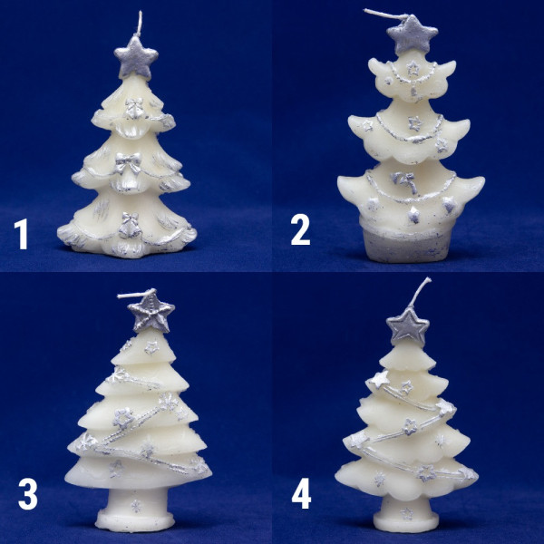 Свічка - Ялинка, 10,5x9,6x15 см, білий, парафін (442935-2)