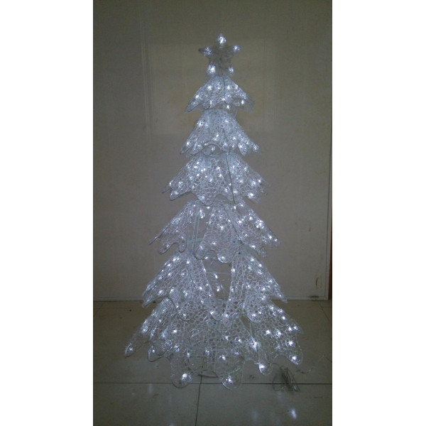 Світлодіодна декорація - ялинка, 150 см, 280л, білий, холодний, IP20 (051496)