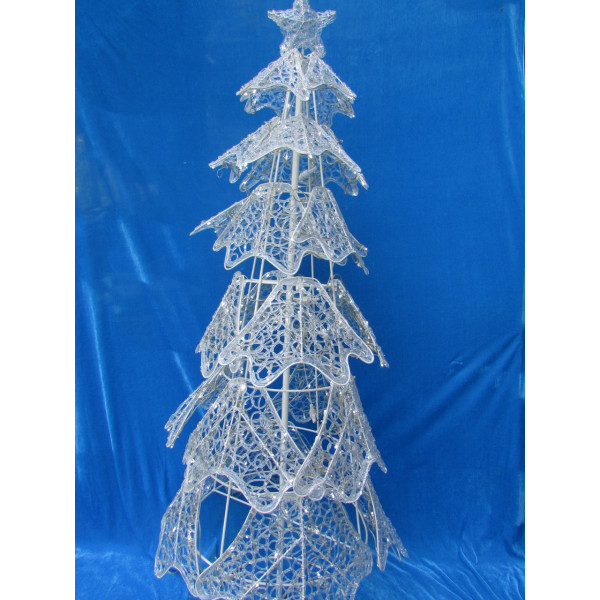 Світлодіодна декорація - ялинка, 150 см, 280л, білий, холодний, IP20 (051496)