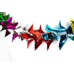 Гірлянда-розтяжка - 200 см довжина, 20 см діаметр, різнокольорова, ПВХ, папір (610266)